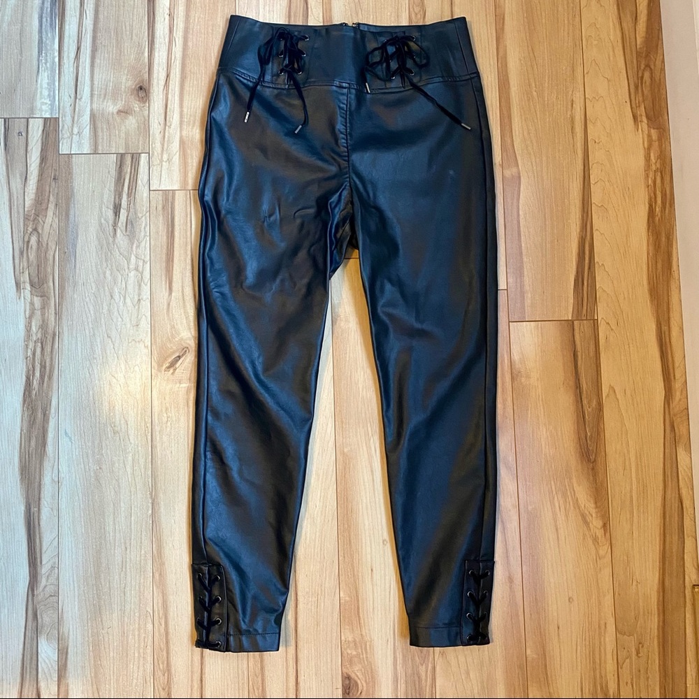 *sold* GUESS Envy Faux Leather Lace Up Legging Pants